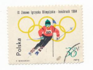 Poland 1964 Scott 1199 CTO - 30g, Winter Olympics, Innsbruck,Slalom