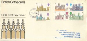 Great Britain Scott 589-594 Rubberstamp Address with edge wear and small tear...