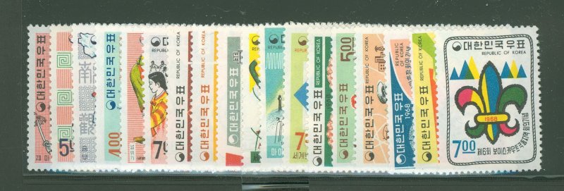 Korea #555/631  Single (Complete Set)