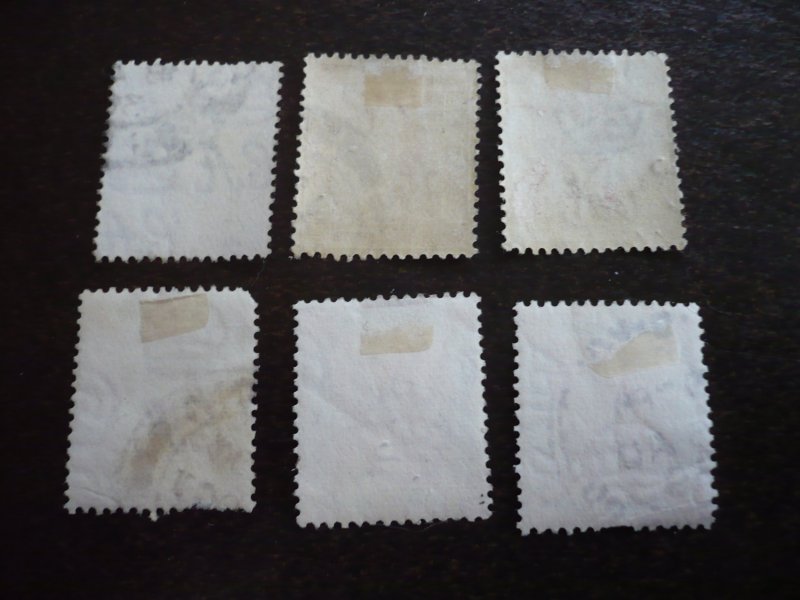 Stamps - Hong Kong - Scott# 157,159,160,163,164 (2) - Used 6 Stamps