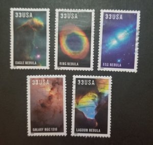 OFF paper US Scott 3384-88 Edwin Powell Hubble 33c (used set of 5) Stamps T6999