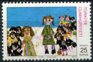 Turkey Sc#2000 MNH, 25k multi, Children drawings 3v (1975)