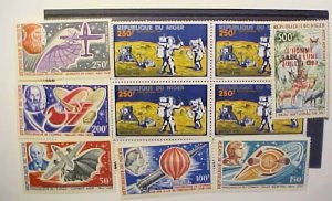 NIGER SPACE MINT NH 1969/ 1972, 6 DIFF ALSO BLOCK ALL DIFF LOLLINI NET PRICE