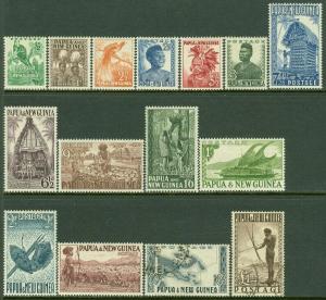 EDW1949SELL : PAPUA 1952 Scott #122-36 Cplt set VF MOG Top 2 values Used Cat $81