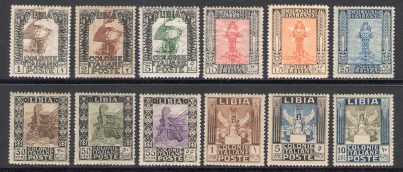 1921 Libya, Pictorial Filigree Crown No. 21/31 serrated 14 - MNH** - Luxury