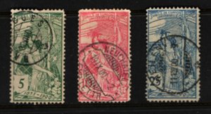 SWITZERLAND - 1900 25th ANNIVERSARY OF UPU SC#98-100  CV=36.00 USD 3V USED