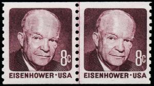 #1402 Eisenhower Line Pair   - MNH
