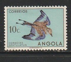 1951 Angola - Sc 334 - MH VF - 1 single - Racquet-tailed roller