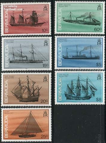 Bermuda 1992, Ships 7v, with year 1992, MNH