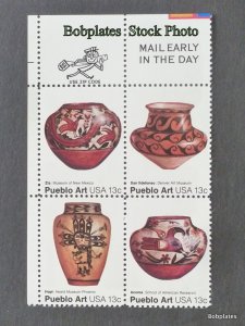 BOBPLATES #1706-9 Pottery Zip/Mail Early Block  F-VF NH ~ See Details for Pos