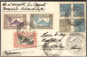 Brazil 1936 Graf Zeppelin Mi523A Brazil 3rd SAF Cover Schaffhausen Beuerl 111184