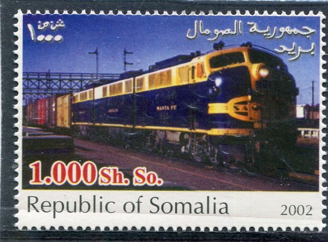 Somalia 2002 VINTAGE LOCOMOTIVE 1 Stamp Perforated Mint (NH)