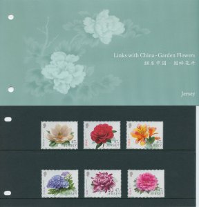 Jersey Stamps 2015 MNH Garden Flowers Links with China Magnolia Flora 6v Set P/P