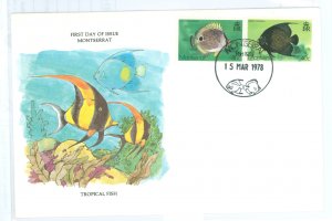 Montserrat 381-82 1978 Fish FDC U/A postal Comm Soc FDC