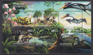 Hungary, Fauna, Dinosaurs, The World of the Bakony Dinasaurs MNH / 2018