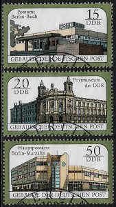 Germany: DDR #2652-4 Canceled Set - Postal Buildings