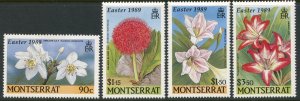 MONTSERRAT Sc#712-715 1989 Easter Lilies Complete Set OG Mint LH