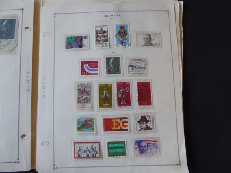 Germany and Area 1975-1977 Mint/Used Stamp Collection on Scott Int Album Pages