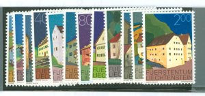 Liechtenstein #638-649 Mint (NH) Single (Complete Set) (Buildings)