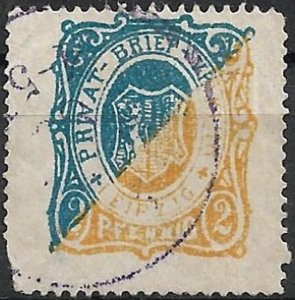 Germany - LEIPZIG Bi-color 2pf. LOCAL (Private) POST - Used