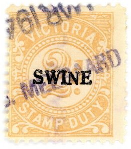 (I.B) Australia - Victoria Revenue : Swine Duty 2d (1930)