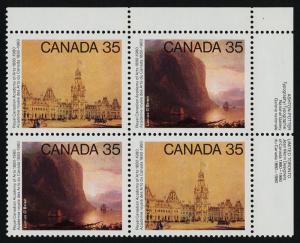 Canada 852a TR Plate Block MNH Academy of Arts