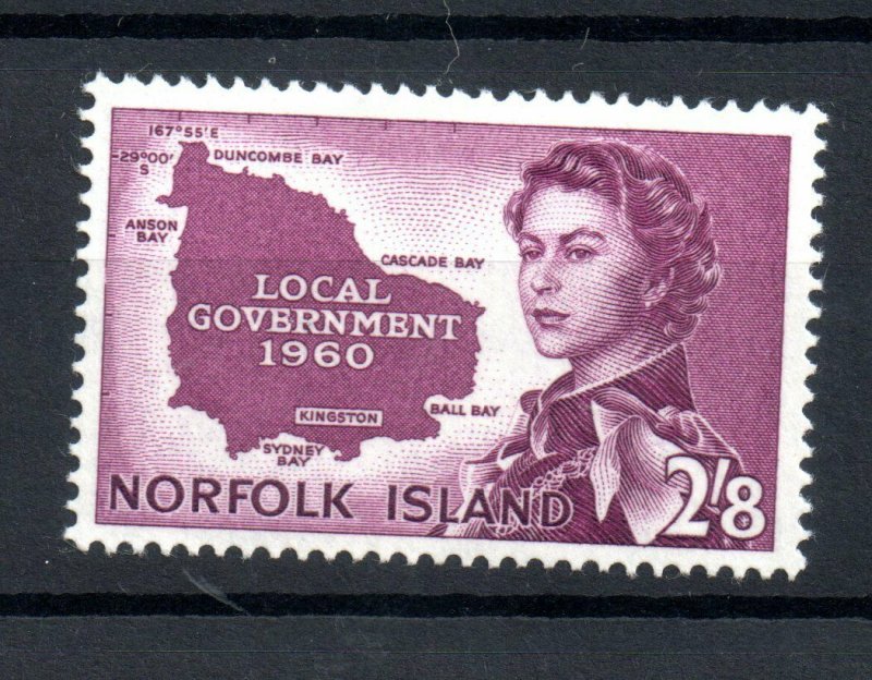 Norfolk Island 1960 2s 8d Government SG40 mint VLHM WS18714
