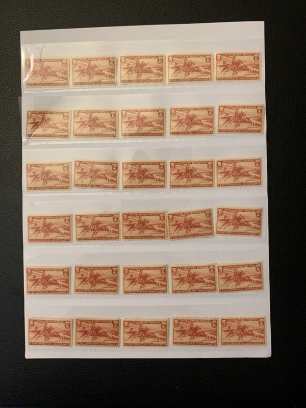 US SCOTT 894 Pony Express Rider 3 CENT 1940 MNH, 59 stamps, buy less is OK 