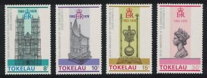 Tokelau 25th Anniversary of Coronation 4v 1978 MNH SC#61-64 SG#61-64