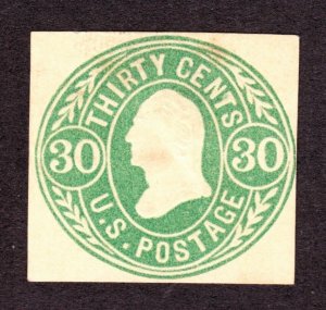 US U72 30c Envelope Cut Square Mint F-VF SCV $130