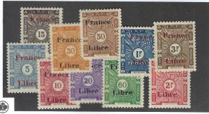 French Somalia SC J29-J38 Mint F-VF SCV$35.65...Worth a Close Look!