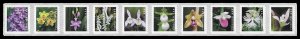 PCBstamps  US 5435/5444a Coil Strip $5.50(10x{55c})Wild Orchids, MNH, (15)