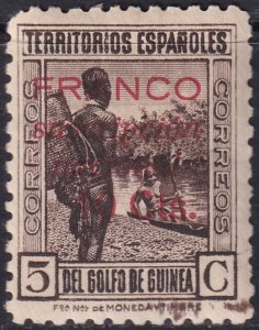 Spanish Guinea 1936 local Franco overprint MLH*