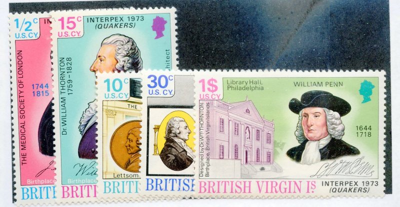 Virgin Islands, Scott #249-53, Mint, Never Hinged, Complete Set