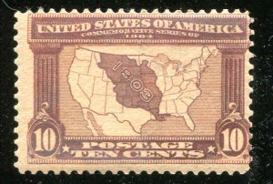 US #327; 10¢ LOUISIANA PURCHASE, 1904, MNH CV $300