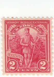 Scott # 643 - 2c Carmine Rose - Mint Hinged 