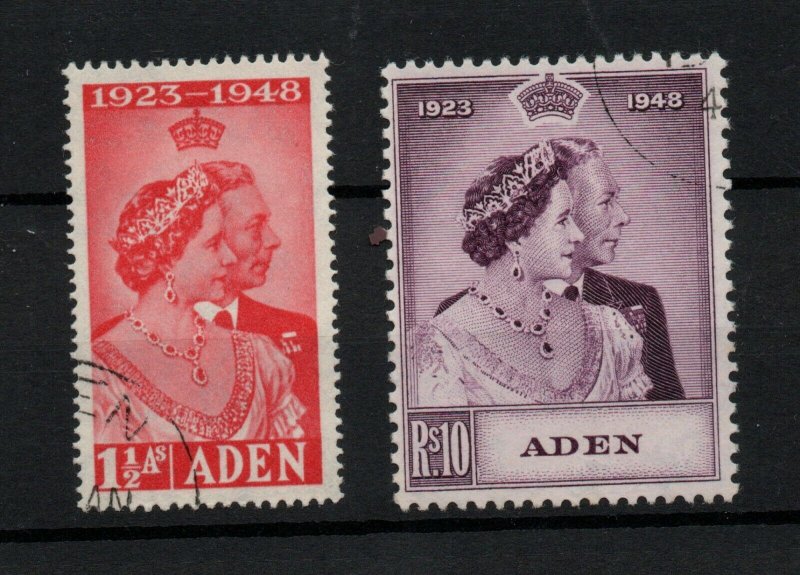 Aden 1948 Silver Wedding SG30-31 very fine used WS23691