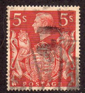 Great Britain 250 - Used-H - George VI / Arms (cv $2.25)