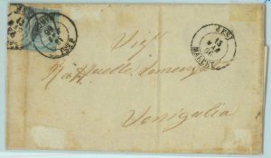 97441 - REGNO - STORIA POSTALE - BUSTA da JESI Iesi a SENIGALIA 1866