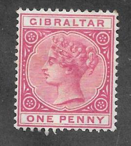 GIBRALTAR Scott #10 Mint 1 p Queen Victoria 2018 CV $52.50