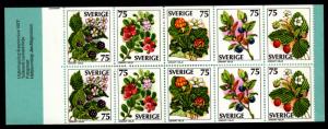 Sweden - Complete Mint Booklet Scott #1219a (Wild Berries)