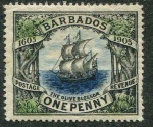 Barbados SC# 109 Ship The Olive Blossom 1p MH