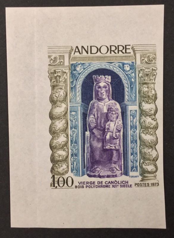 FRENCH ANDORRA, #221, 1973, IMPERF, single. (BJS)