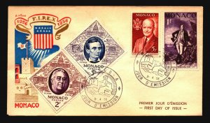 Monaco 1956 FDR Series FDC / FIPEX Cachet (1) - Z18612