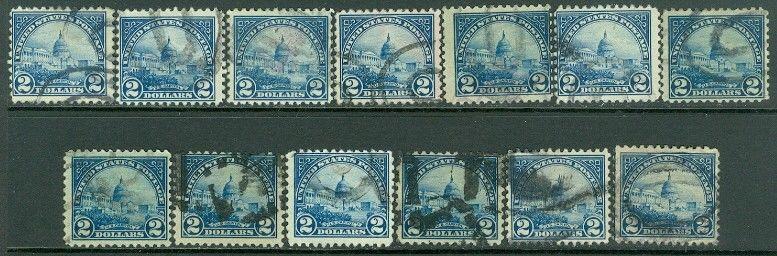 EDW1949SELL : USA 1923 Scott #572 Used. 69 copies. Nice group w/many VF Cat $621