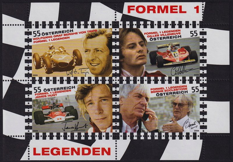 Austria - 2009 - Scott #2209 - MNH souvenir sheet - Formula 1 Auto Racing