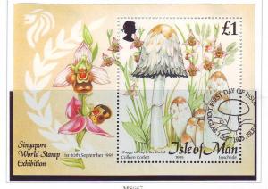 Isle of Man Sc 655 1995 Mushrooms stamp sheet used