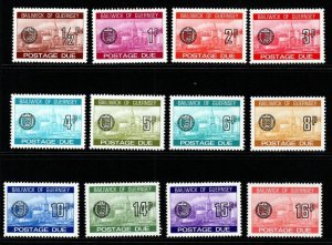 GUERNSEY SGD18/29 1977 POSTAGE DUES MNH