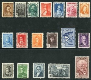 Greece SG433/50 1930 Independence set of 18 Fine FRESH M/M