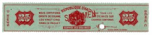 (I.B) Haiti Revenue : Cigar Duty Seal (specimen)